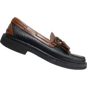 E.T. WRIGHT Men Loafers Tassel Kiltie Black/Brown 10B-US/9.5UK/43EU Slip-On